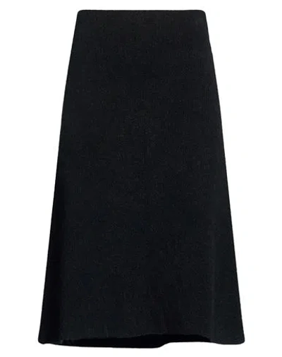 Rick Owens Woman Midi Skirt Black Size Onesize Alpaca Wool, Polyamide, Wool, Elastane