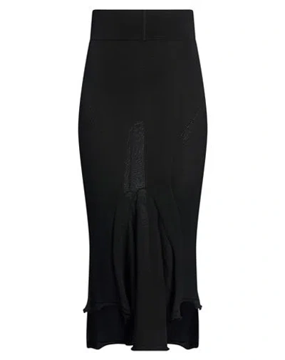 Rick Owens Woman Midi Skirt Black Size Xs Virgin Wool
