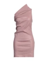 Rick Owens Woman Mini Dress Antique Rose Size 8 Lambskin, Cotton, Lycra In Pink