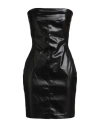 Rick Owens Woman Mini Dress Black Size 4 Cotton, Elastomultiester