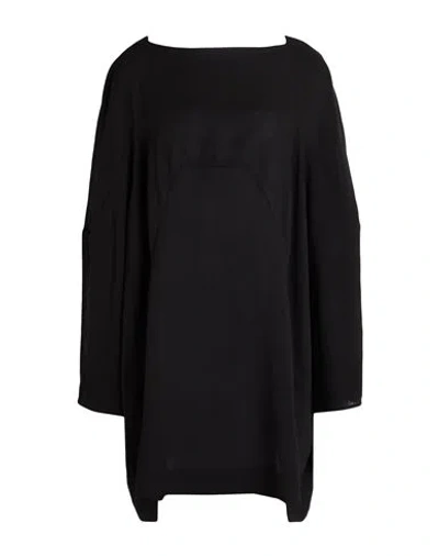 Rick Owens Woman Mini Dress Black Size 8 Virgin Wool