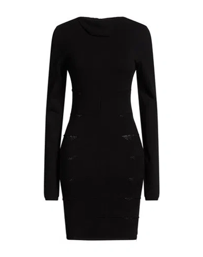 Rick Owens Woman Mini Dress Black Size L Viscose, Polyester