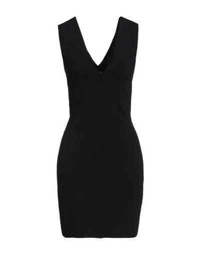 RICK OWENS RICK OWENS WOMAN MINI DRESS BLACK SIZE L VISCOSE, POLYESTER, POLYAMIDE, ELASTANE