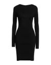 Rick Owens Wool Sheath Dress With Cut-out In Black