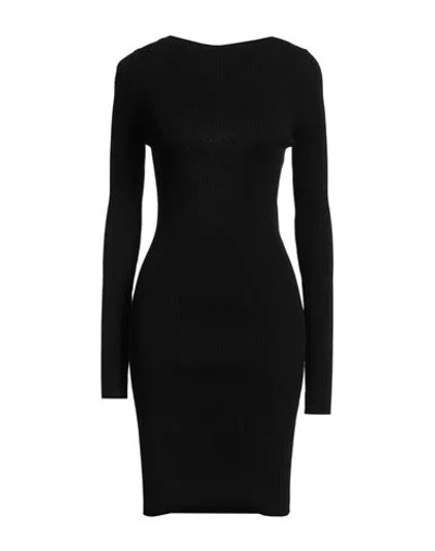 Rick Owens Woman Mini Dress Black Size M Viscose, Polyester