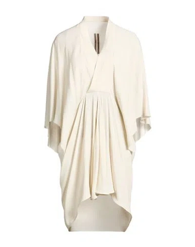 Rick Owens Woman Mini Dress Ivory Size 2 Viscose, Acetate In Multi