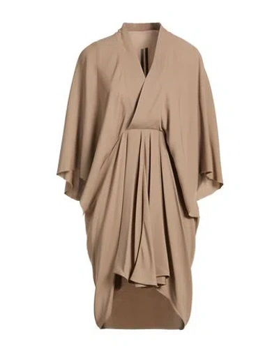 Rick Owens Woman Mini Dress Light Brown Size 4 Viscose, Acetate In Animal Print