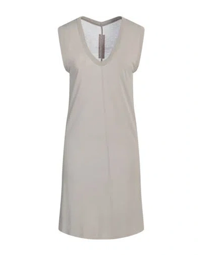Rick Owens Woman Mini Dress Light Grey Size 12 Viscose, Silk