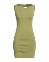 Rick Owens Woman Mini Dress Lime Green Size M Viscose, Polyester, Polyamide, Elastane In Green