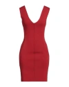 Rick Owens Woman Mini Dress Red Size M Viscose, Polyester, Polyamide, Elastane In Red