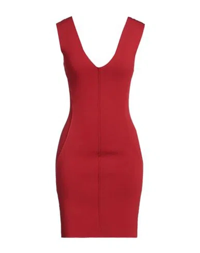 Rick Owens Woman Mini Dress Red Size M Viscose, Polyester, Polyamide, Elastane
