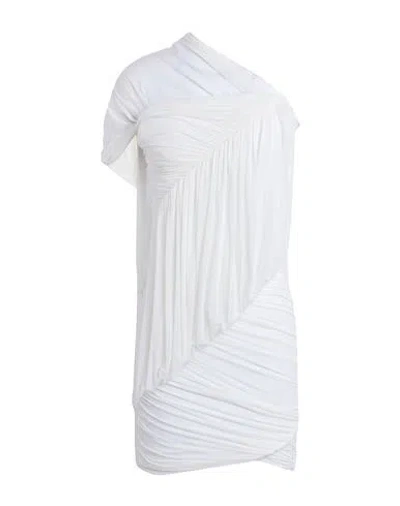 Rick Owens Woman Mini Dress White Size 2 Cupro, Elastane