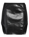 Rick Owens Coated Mini Skirt In Black