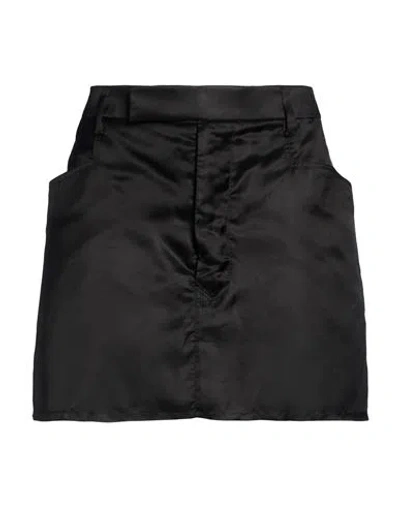 Rick Owens Woman Mini Skirt Black Size 2 Cupro