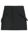 Rick Owens Woman Mini Skirt Black Size 4 Virgin Wool