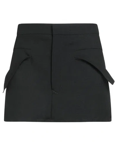 Rick Owens Woman Mini Skirt Black Size 4 Virgin Wool