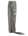 Rick Owens Woman Mini Skirt Khaki Size 8 Silk, Polyester In Multi
