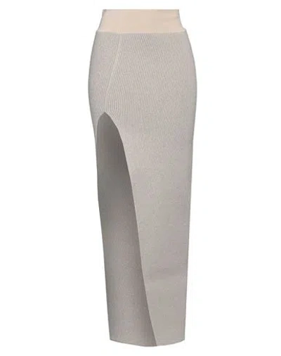 Rick Owens Woman Mini Skirt Light Grey Size M Cashmere, Wool, Elastane, Viscose, Polyester