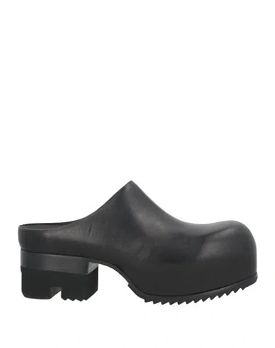 Rick Owens Woman Mules & Clogs Black Size 8 Leather
