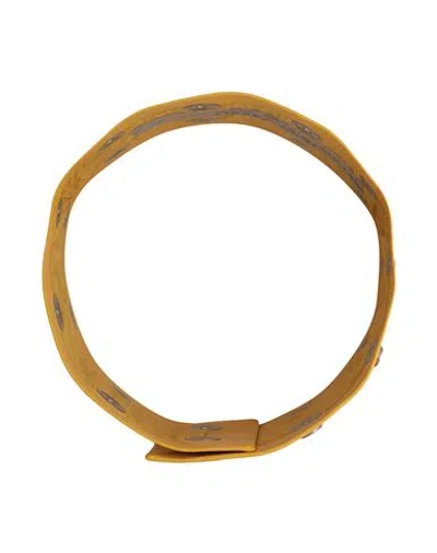 Rick Owens Woman Necklace Yellow Size - Leather
