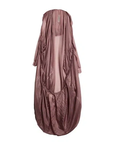 Rick Owens Woman Overcoat & Trench Coat Antique Rose Size Onesize Silk In Pink