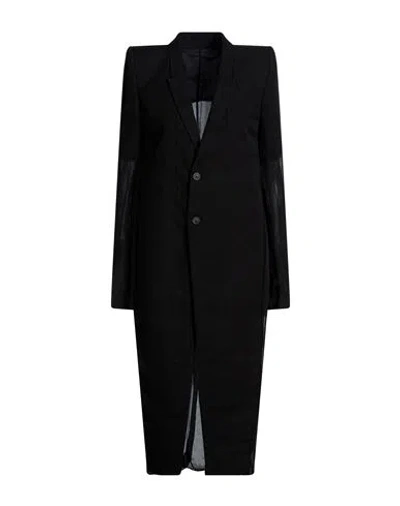 Rick Owens Woman Overcoat & Trench Coat Black Size 12 Virgin Wool