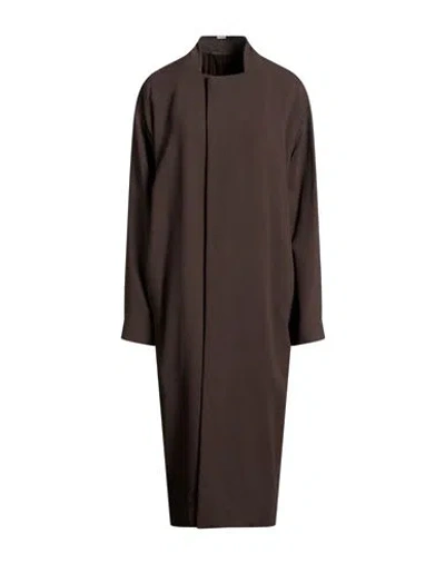Rick Owens Woman Overcoat & Trench Coat Charcoal Size 2 Virgin Wool In Brown