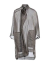 Rick Owens Woman Overcoat & Trench Coat Grey Size 4 Cotton In Grey