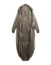 Rick Owens Woman Overcoat & Trench Coat Lead Size Onesize Silk, Cotton In Grey