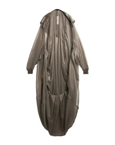 Rick Owens Woman Overcoat & Trench Coat Lead Size Onesize Silk, Cotton In Grey
