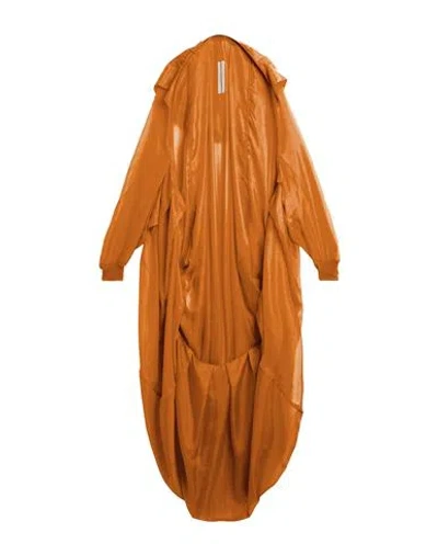 Rick Owens Woman Overcoat & Trench Coat Rust Size Onesize Silk In Red