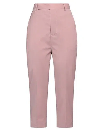 Rick Owens Woman Pants Antique Rose Size 10 Virgin Wool In Pink