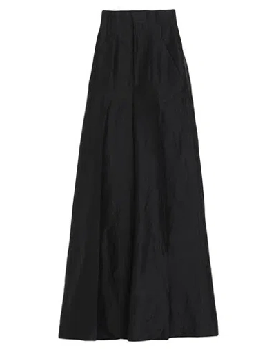 Rick Owens Woman Pants Black Size 4 Linen, Polyamide