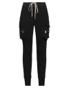 Rick Owens Drawstring Cotton Cargo Trousers In Black