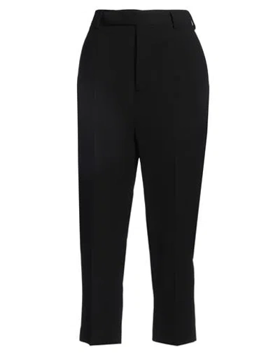 Rick Owens Woman Pants Black Size 16 Virgin Wool, Viscose