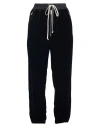Rick Owens Velvet Drawstring Waistband Trousers In Black
