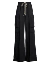 Rick Owens Womens Black Cargobelas Wide-leg Satin Trousers In Black