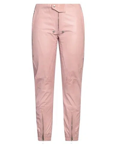 Rick Owens Woman Pants Blush Size 6 Calfskin In Pink