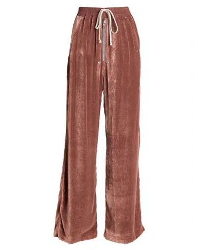 Rick Owens Woman Pants Brown Size 4 Viscose, Silk, Cotton