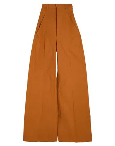 Rick Owens Woman Pants Camel Size 4 Cotton, Elastane In Beige