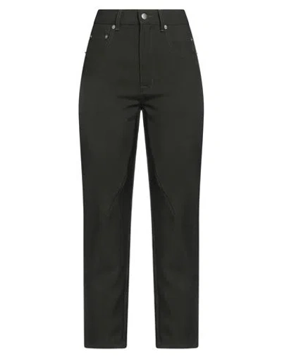 Rick Owens Woman Pants Dark Green Size 4 Cotton, Polyester, Rubber In Black