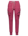Rick Owens Woman Pants Fuchsia Size 8 Cotton, Elastane In Pink