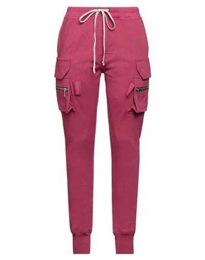 Rick Owens Woman Pants Fuchsia Size 8 Cotton, Elastane In Pink