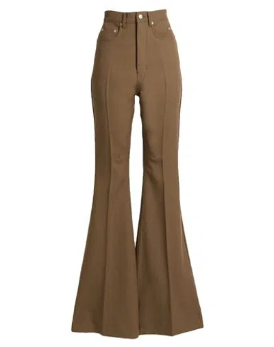 Rick Owens Woman Pants Khaki Size 26 Virgin Wool In Green