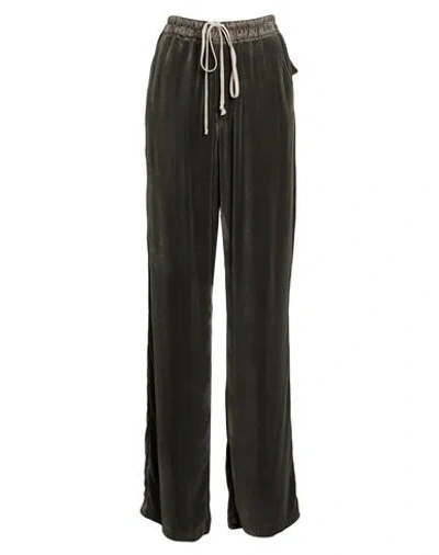 Rick Owens Velvet Wide-leg Trousers In Gray