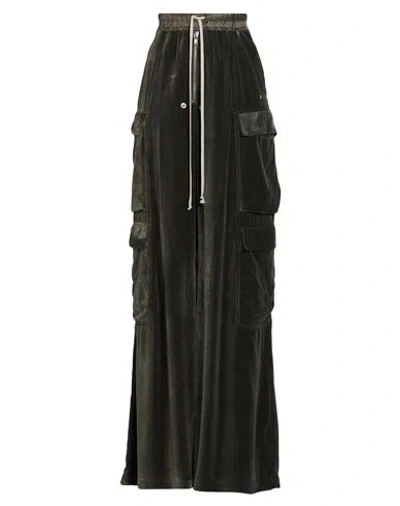 Rick Owens Drawstring Cargo Pants In Green