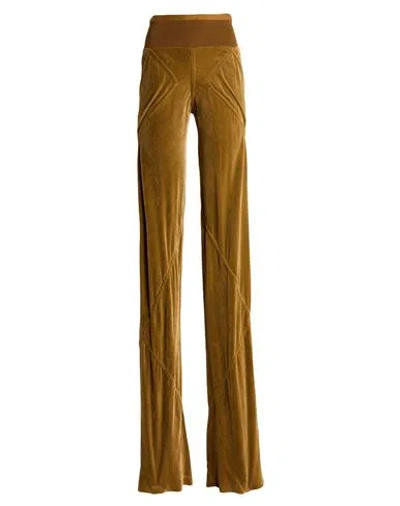 Rick Owens Woman Pants Mustard Size 4 Viscose, Silk In Green