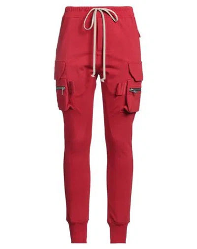 Rick Owens Woman Pants Red Size 6 Cotton