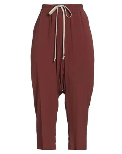 Rick Owens Woman Pants Rust Size 4 Acetate, Silk In Red