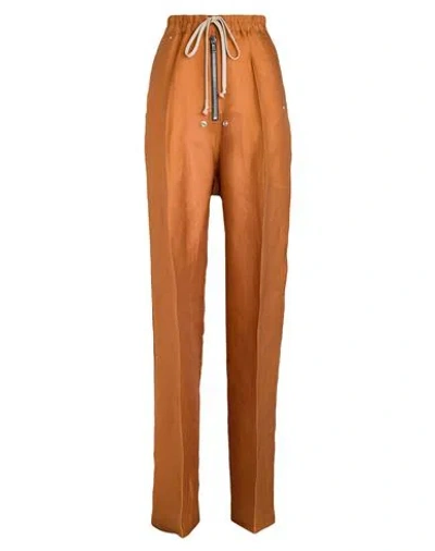 Rick Owens Woman Pants Tan Size 4 Silk, Polyamide In Brown